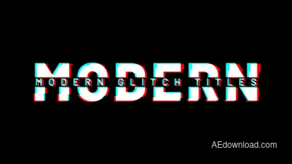 Modern Glitch Titles Titles template preview