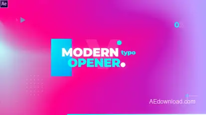 Modern Gradient Typography Opener Openers template preview