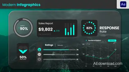Modern Infographics Infographics template preview
