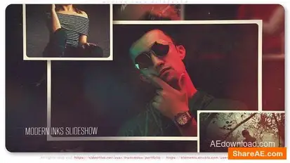 Modern Inks Slideshow Openers template preview