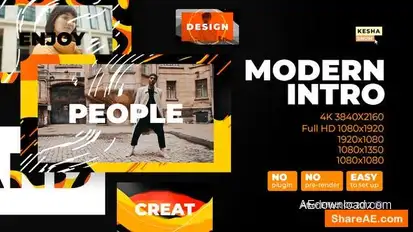 Modern Intro Openers template preview