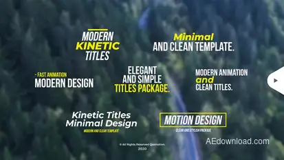 Modern Kinetic Titles Titles template preview