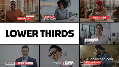 Modern Lower Thirds Elements template preview