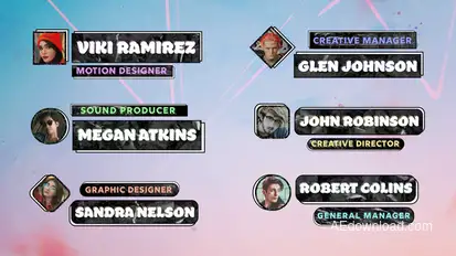 Modern Lower Thirds Elements template preview