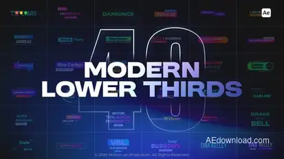 Modern Lower Thirds Titles template preview