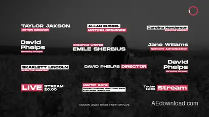 Modern Lower Thirds | AE Titles template preview