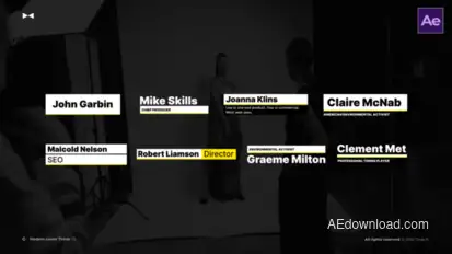 Modern Lower Thirds _AE Elements template preview