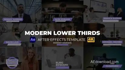 Modern Lower Thirds | After Effects Elements template preview