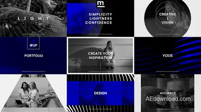 Modern Minimal Slideshow Openers template preview