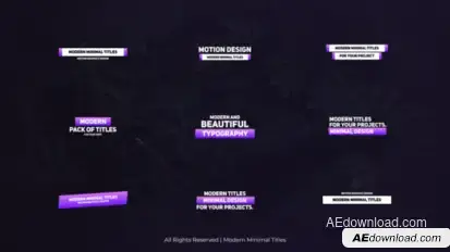 Modern Minimal Titles Titles template preview