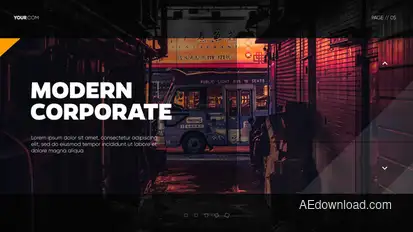 Modern Mosaic - Corporate Presentation Video Displays template preview