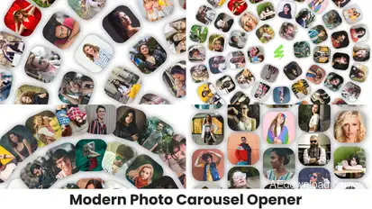 Modern Photo Carousel Opener Video Displays template preview
