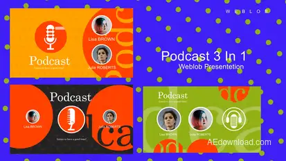 Modern Podcast Intro Pack broadcast-packages template preview