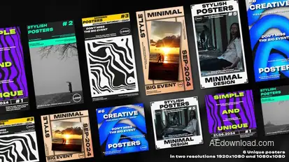 Modern Posters Product Promo template preview