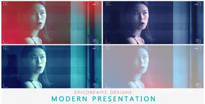 Modern Presentation Video Displays template preview