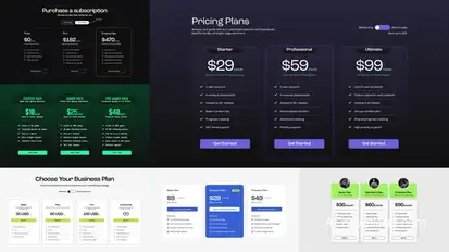 Modern Pricing Table Template Infographics template preview
