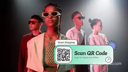 Modern QR Code Titles Elements template preview