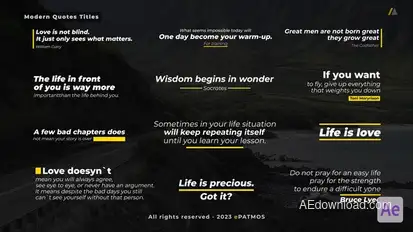 Modern Quotes Titles v2.0 | After Effects Titles template preview