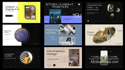Modern Slides - AE Video Displays template preview