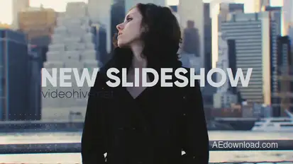 Modern Slideshow - Glitch Intro Video Displays template preview