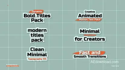 Modern Text Animation 2.0 | After Effects Titles template preview
