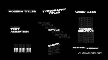Modern Text Animation | AE Titles template preview