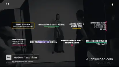 Modern Text Titles 2.0 | AE Titles template preview