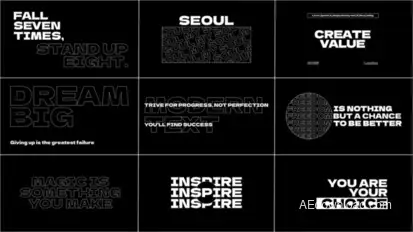 Modern Title and Typography | AE Titles template preview