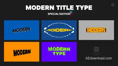 Modern Title Type Titles template preview
