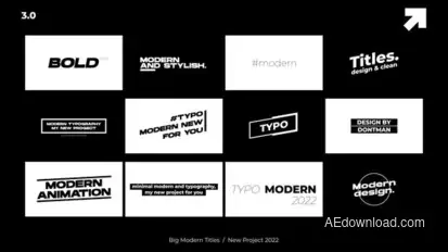 Modern Titles 3.0 | After Effects Titles template preview