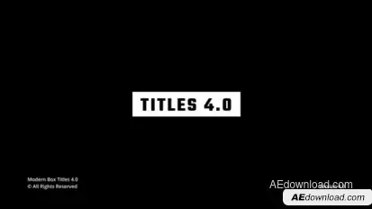 Modern Titles 4.0 | AE Titles template preview