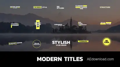 Modern Titles Titles template preview