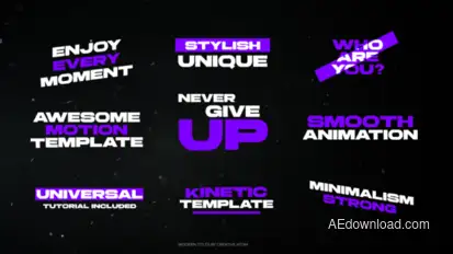 Modern Titles Titles template preview