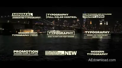 Modern Titles Titles template preview