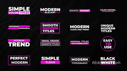 Modern Titles | AE Titles template preview