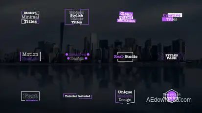 Modern Titles | AE Titles template preview