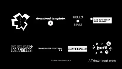 Modern Titles | AE Titles template preview