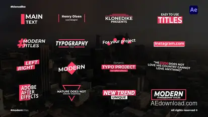 Modern Titles | AE Titles template preview