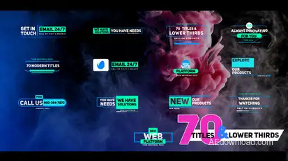 Modern Titles and Lower Thirds Pack Titles template preview