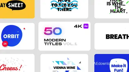 Modern Titles for After Effects Titles template preview