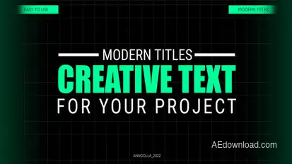 Modern Titles Pack Titles template preview