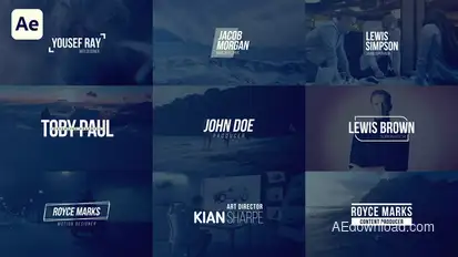 Modern Titles Pack Titles template preview