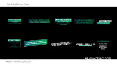 Modern Titles Pack | After Effects Titles template preview
