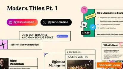 Videohive Modern Titles Pt. 1 Titles template preview