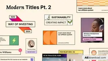 Videohive Modern Titles Pt. 2 Titles template preview