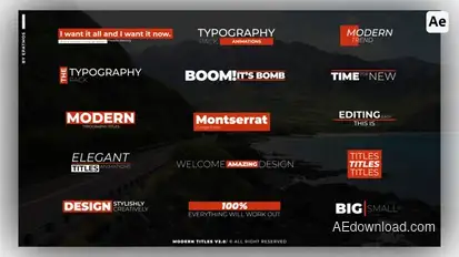 Modern Titles v2.0 | After Effects Titles template preview