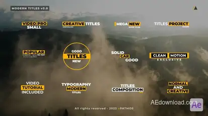 Modern Titles v3.0 | After Effects Titles template preview