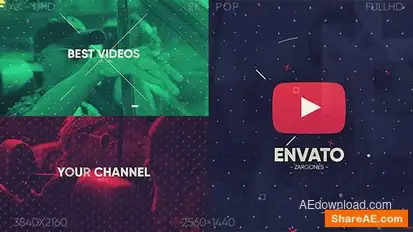 Modern Trap Glitch Logo Openers template preview