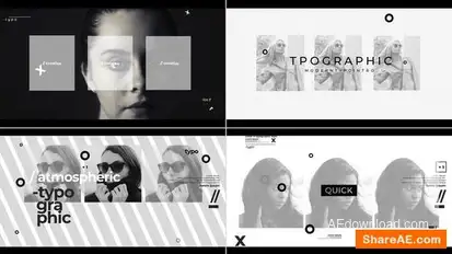 Modern Typographic Intro Openers template preview