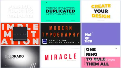 Modern Typography Titles template preview